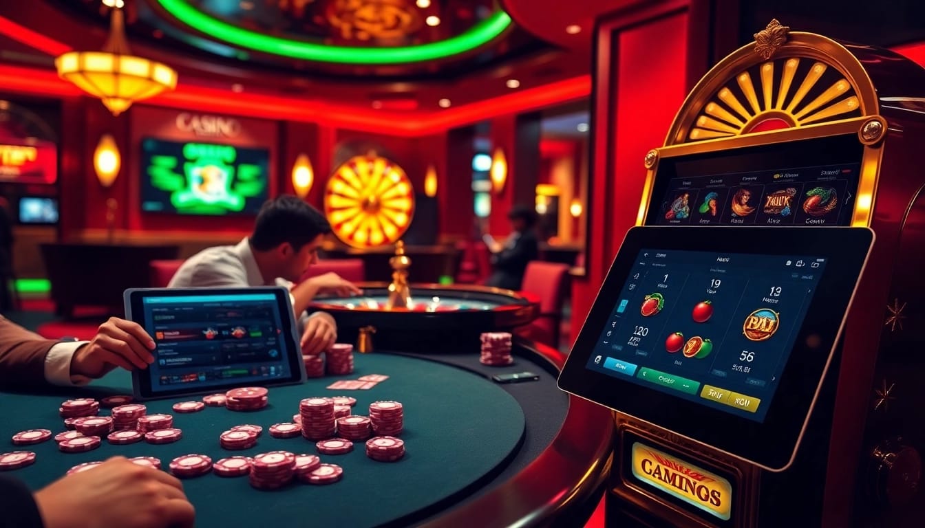 Experience thrilling gaming excitement at https://9bet89.com/ with vibrant slot machines and engaged players.