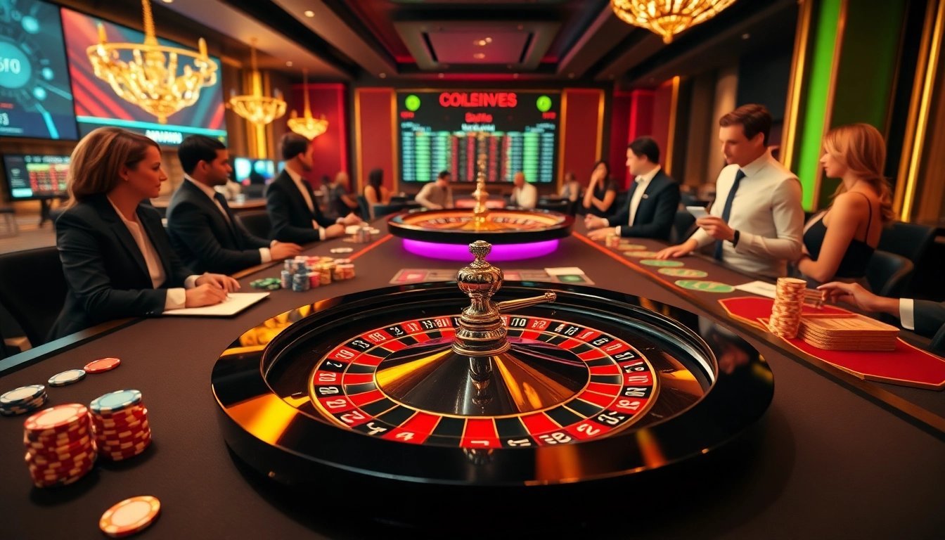 Experience thrilling gameplay at 6FF with a vibrant casino scene filled with roulette, cards, and enthusiastic players.