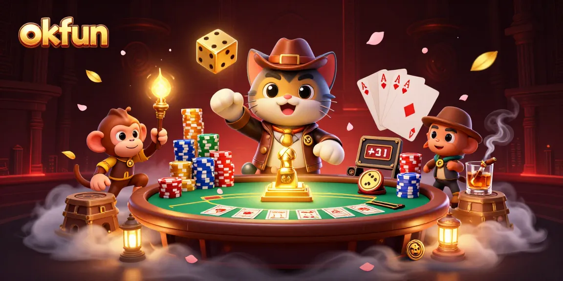 Experience thrilling gaming action with okfun in a vibrant 3D casino adventure.