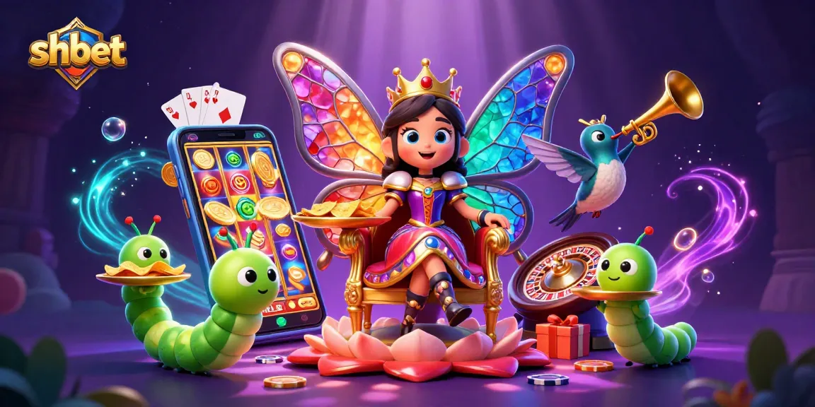 Play colorful slot games and win prizes at shbet with vibrant cartoon illustrations.