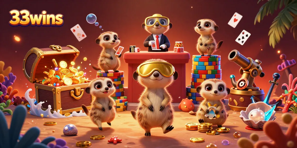 Experience the excitement of 33wins with meerkats at their vibrant casino.