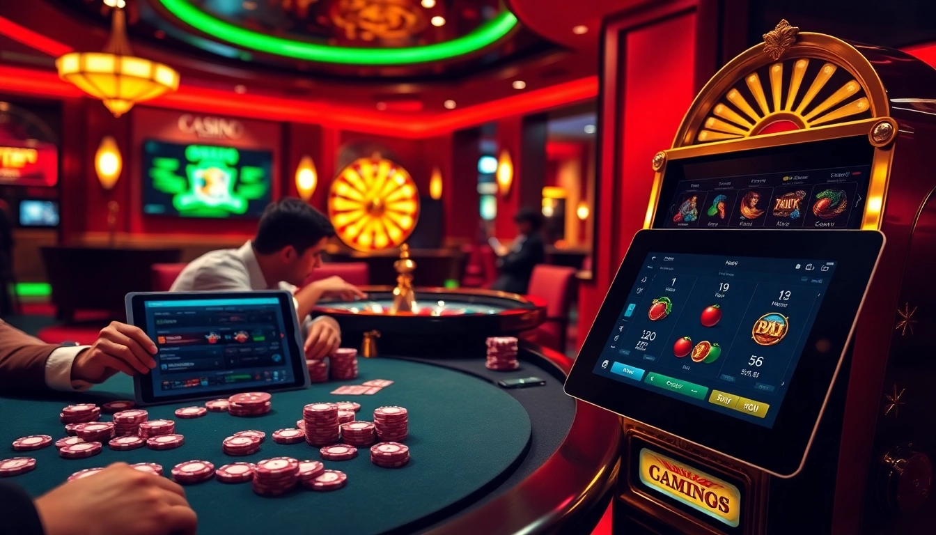 Experience thrilling gaming excitement at https://9bet89.com/ with vibrant slot machines and engaged players.