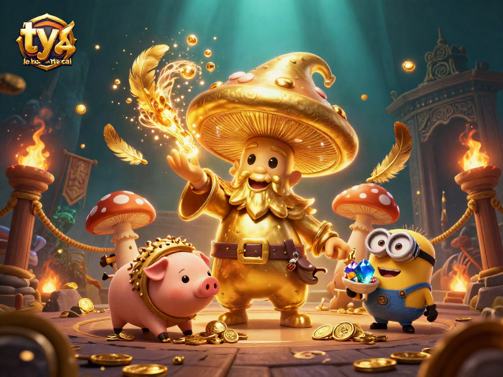 Place your bets with the dynamic ty le keo nha cai illustration showcasing magical gaming treasures.