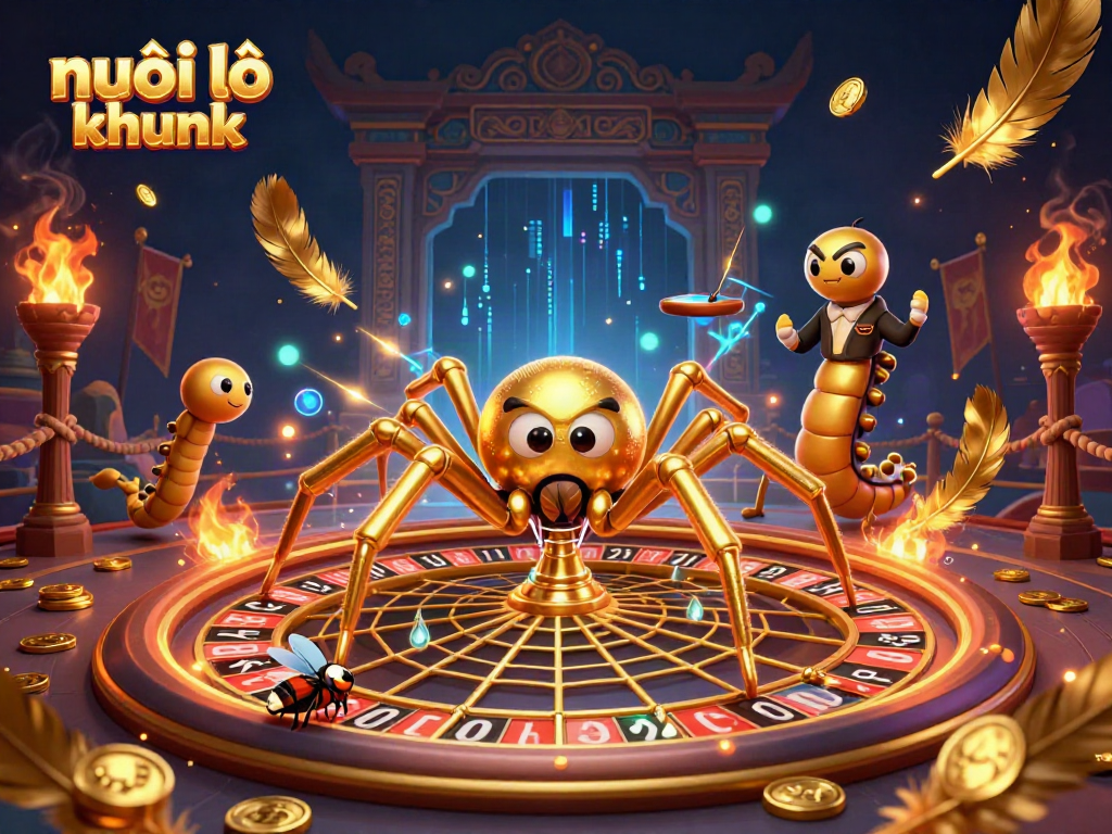 Engage in nuôi lô khung strategy with this vibrant 3D casino scene highlighting betting elements.