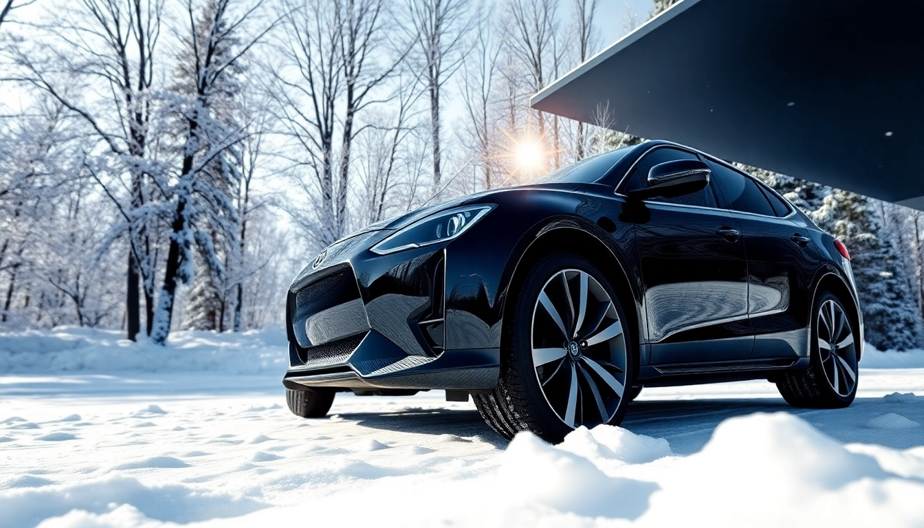 PPF winter road salt protection on a vehicle showcasing its resilience in snowy conditions.