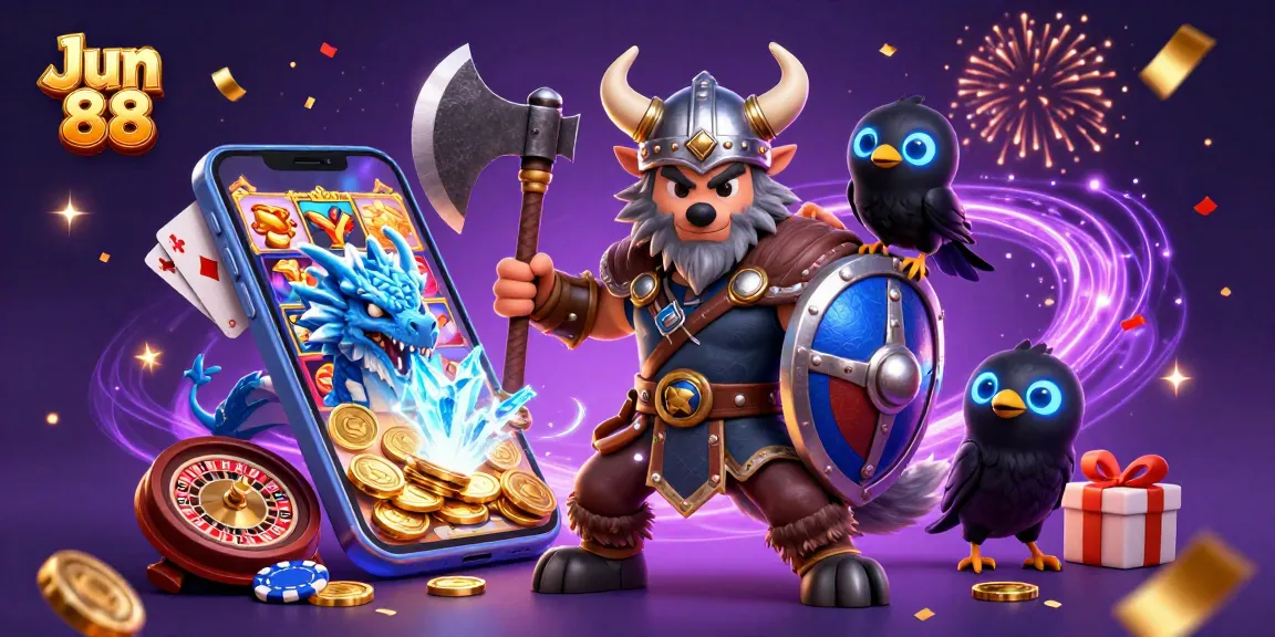 Engage in thrilling gameplay at Jun 88, featuring vibrant 3D characters and exciting slot elements.