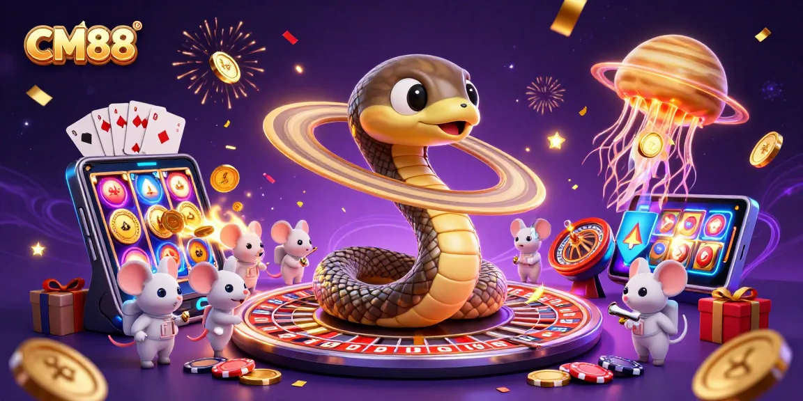 Experience CM88 with an exciting casino adventure featuring unique characters and vibrant elements.