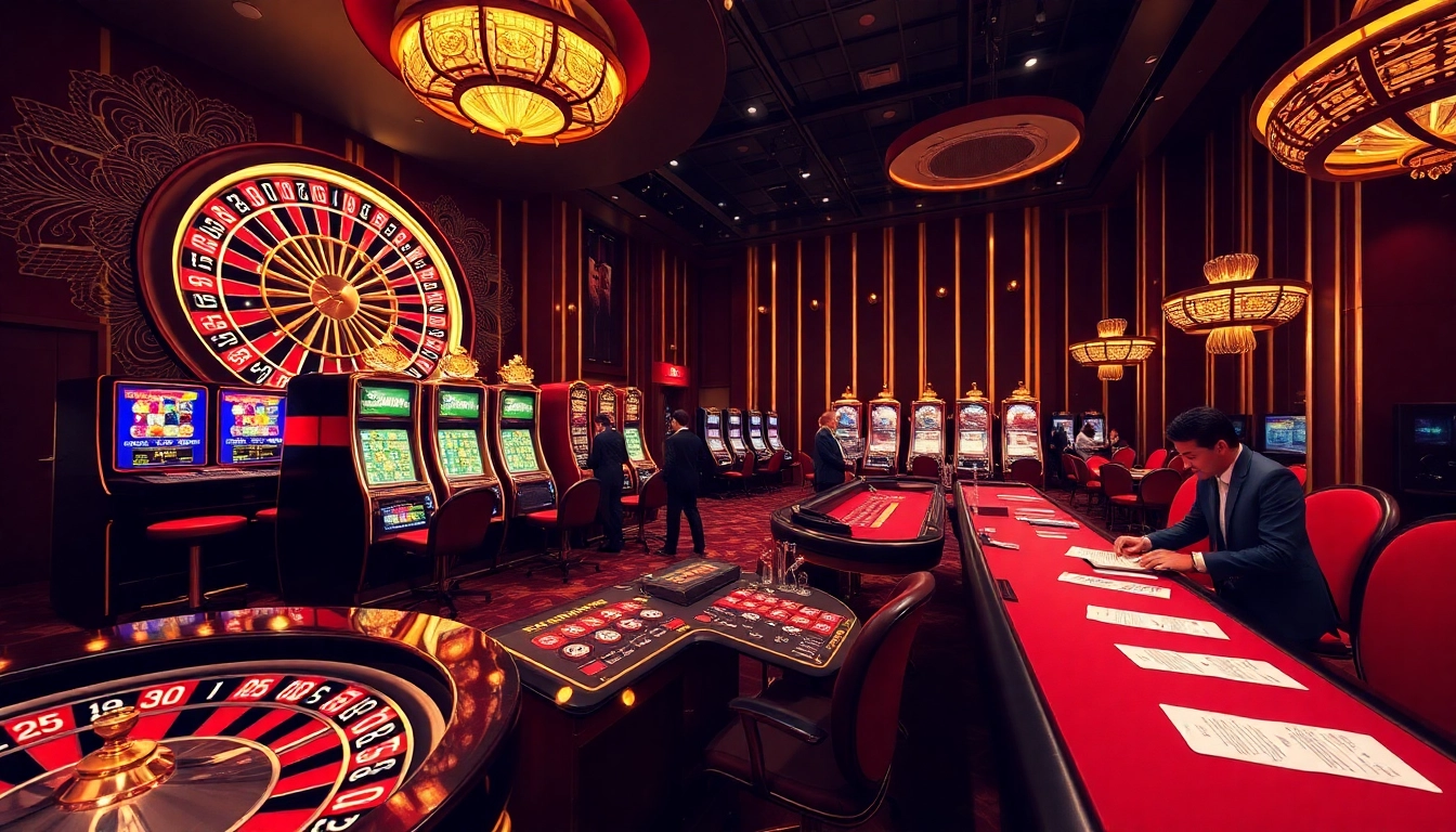 Engage in an immersive casino experience at okwin com with vibrant gaming tables and exciting slot machines.
