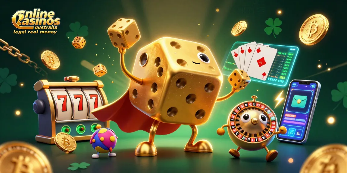 Engage with exciting online casinos Australia legal real money scene showcasing a lively 3D casino environment.