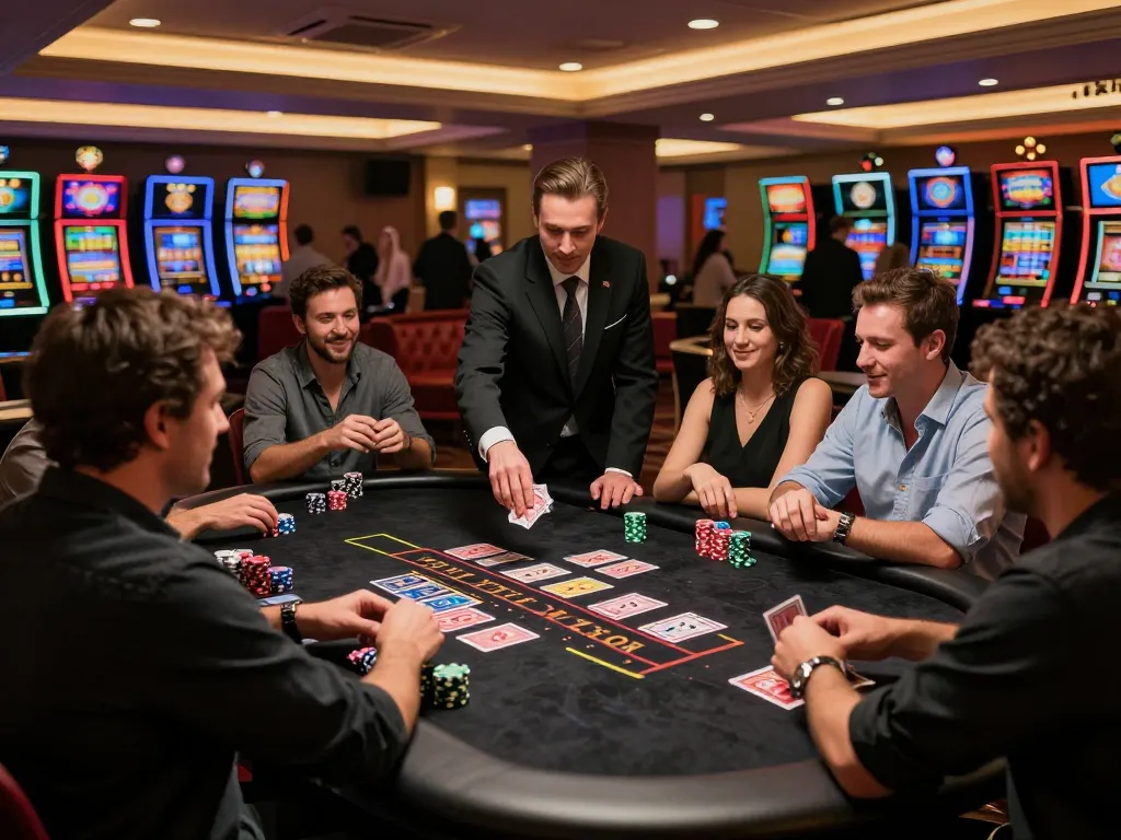 Người chơi LUCK8 tham gia vào một trò chơi blackjack thú vị tại một sòng bạc sôi động