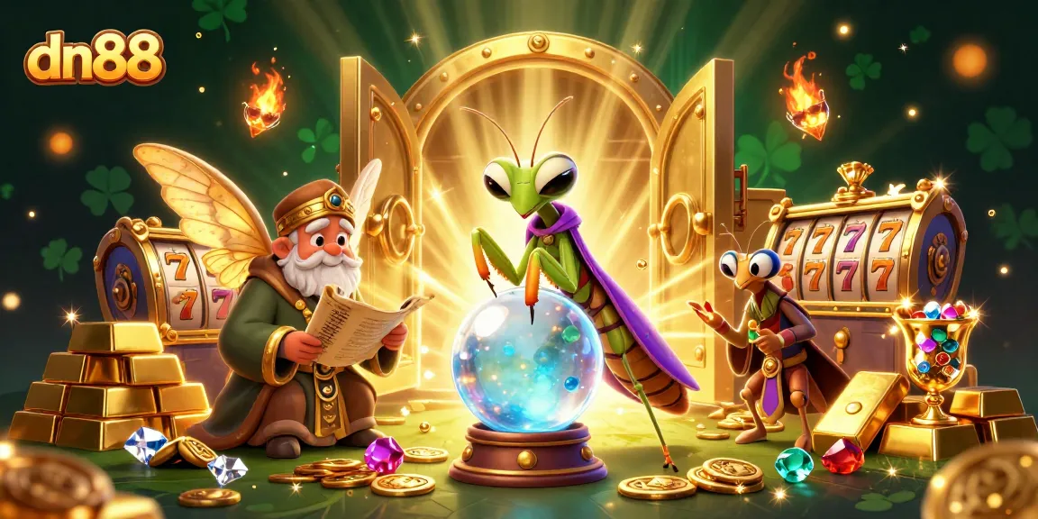 Experience thrilling gameplay with dn88, showcasing vibrant casino elements like slots and gems.