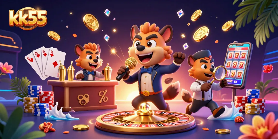 Experience endless fun at kk55 casino with vibrant hyenas running the show!